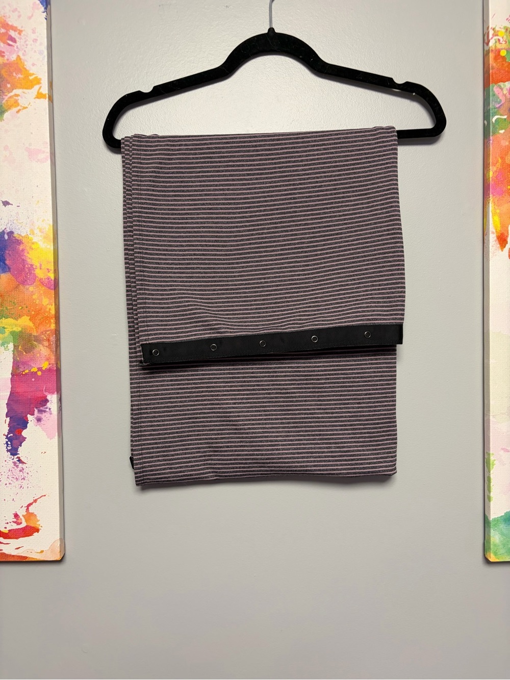 lululemon athletica Pink Striped Scarf with grey Accent